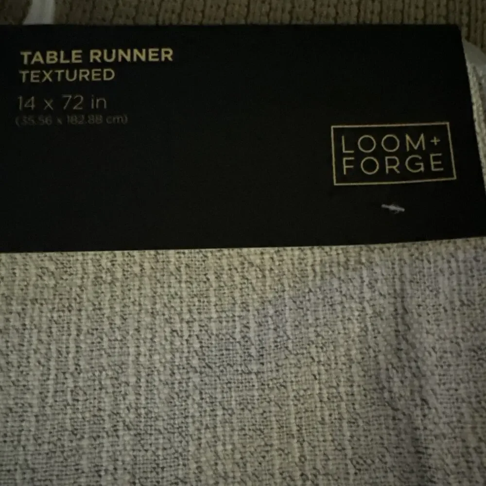 Loom + Forge Textured Cotton Table Runner NWT 14